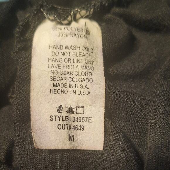 Vintage 80s Feather Wing Rhinestone Open Back Blouse Sz Medium Retro Kitschy - Picture 5 of 10